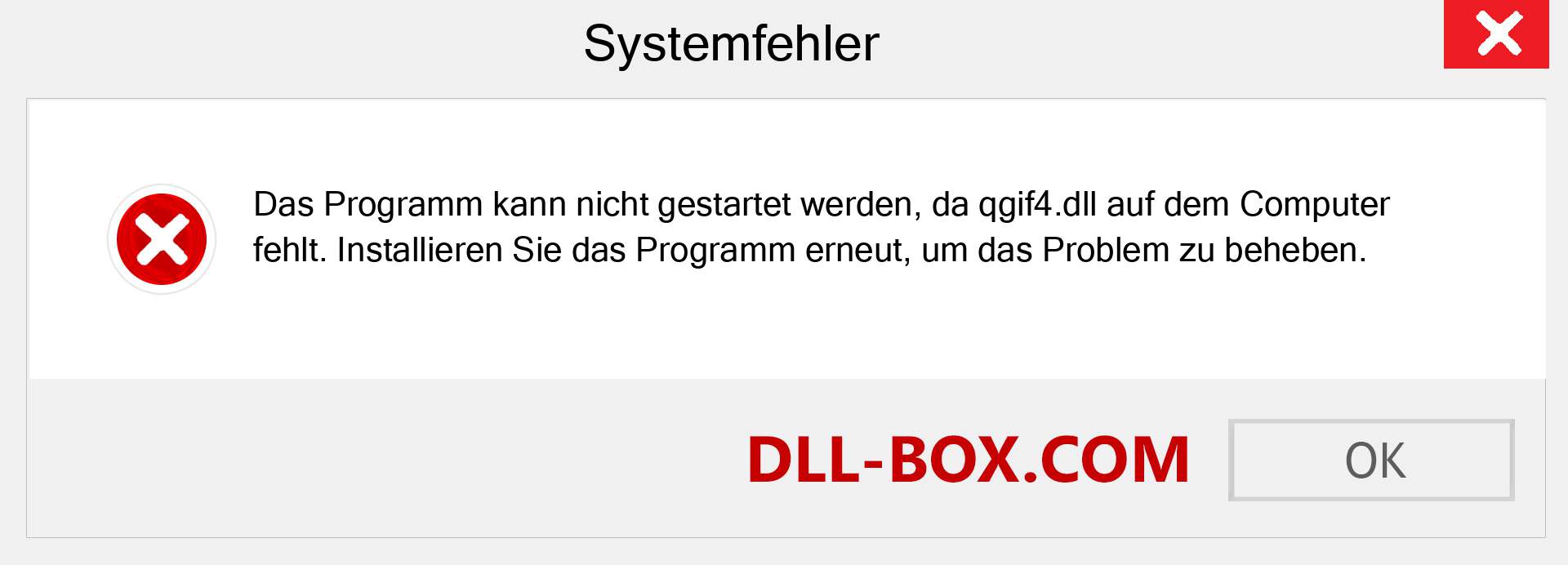 qgif4.dll-Datei fehlt?. Download für Windows 7, 8, 10 - Fix qgif4 dll Missing Error unter Windows, Fotos, Bildern