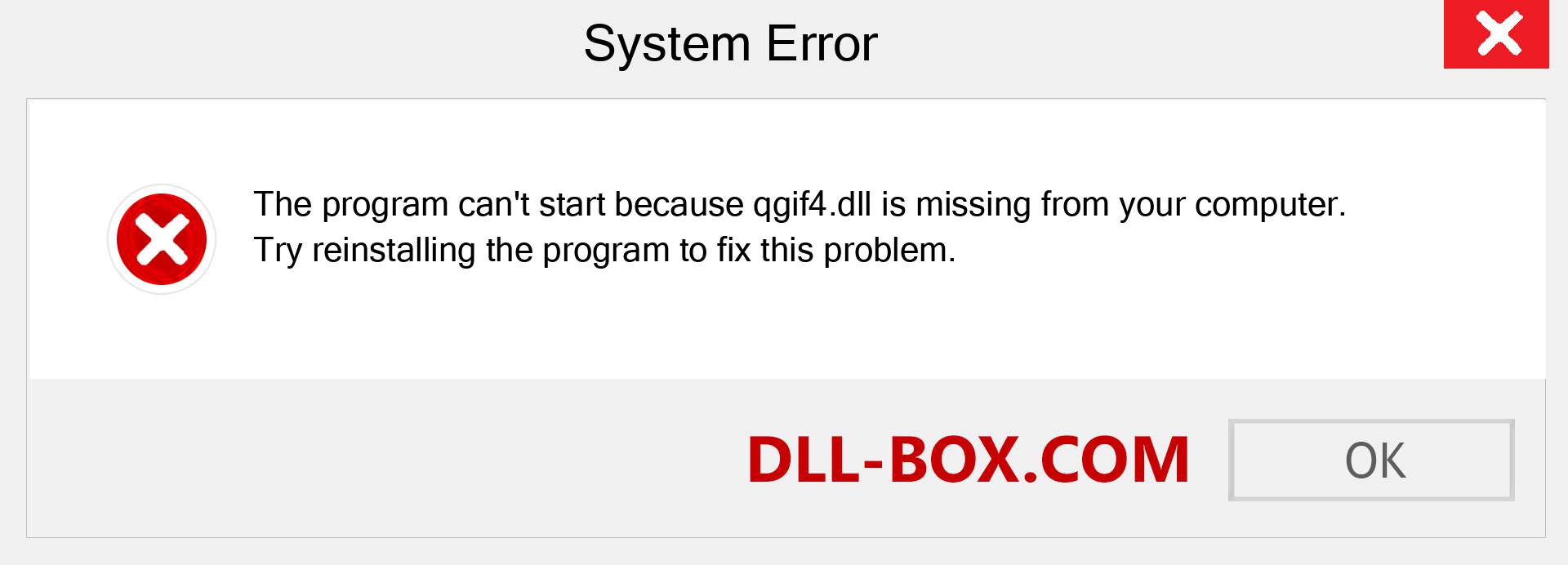  qgif4.dll file is missing?. Download for Windows 7, 8, 10 - Fix  qgif4 dll Missing Error on Windows, photos, images